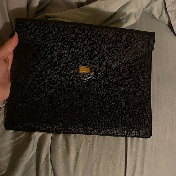 Dolce and Gabbana Leather Envelope Clutch - Picture 2 of 8